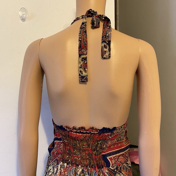 Vintage Baba Chiffon Silk Dress Babydoll Halter Over Layer Y2K Fairy grunge S - Picture 9 of 11